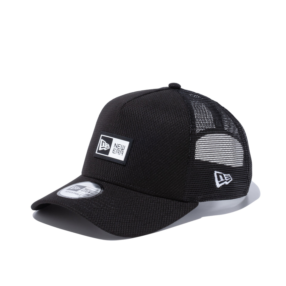 9FORTY A-Frame トラッカー ラバーロゴ ボックスロゴ ラバーパッチ ブラック | NEW ERA ニューエラ公式オンラインストア