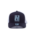 9FORTY A-Frame トラッカー ベーシックファブリックス Nロゴ ネイビー / ホワイトメッシュ