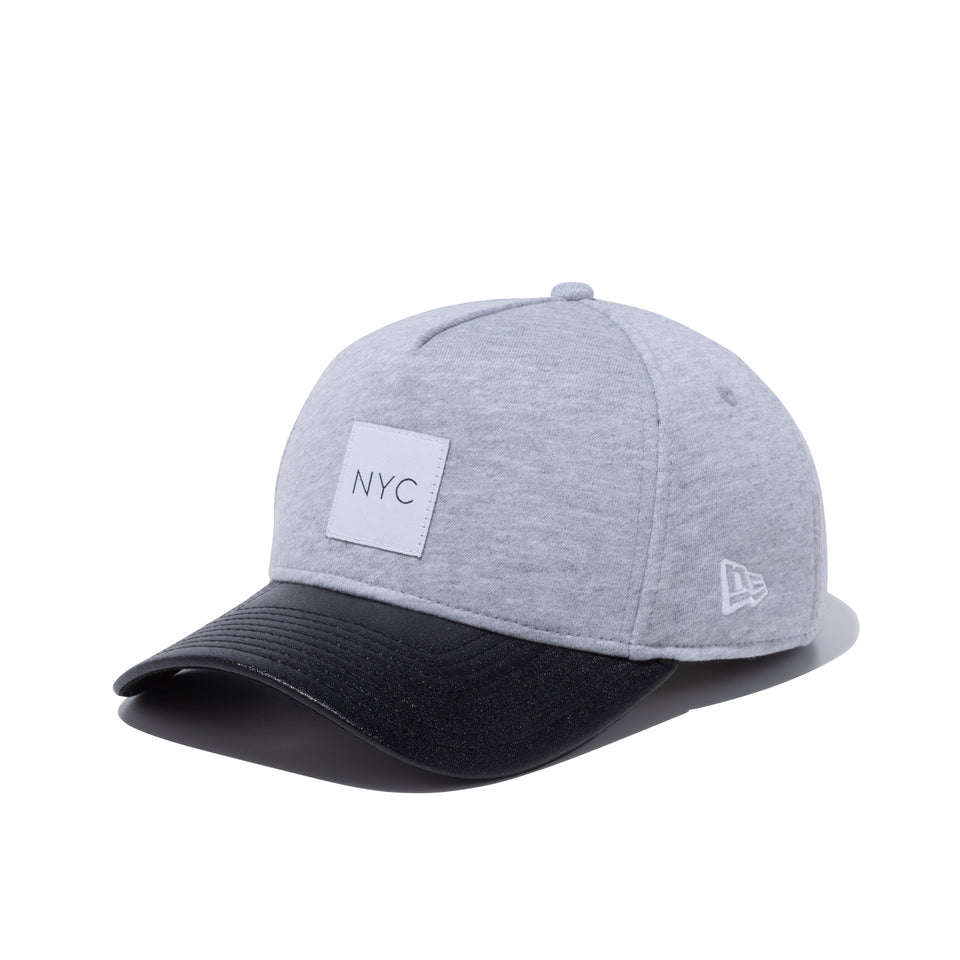 9FORTY A-Frame スウェット NYC グレー ブラックレザーバイザー