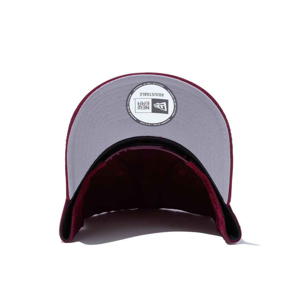 9FORTY A-Frame マイクロコーデュロイ NEW ERA 1920 バーガンディ グレーアンダーバイザー
