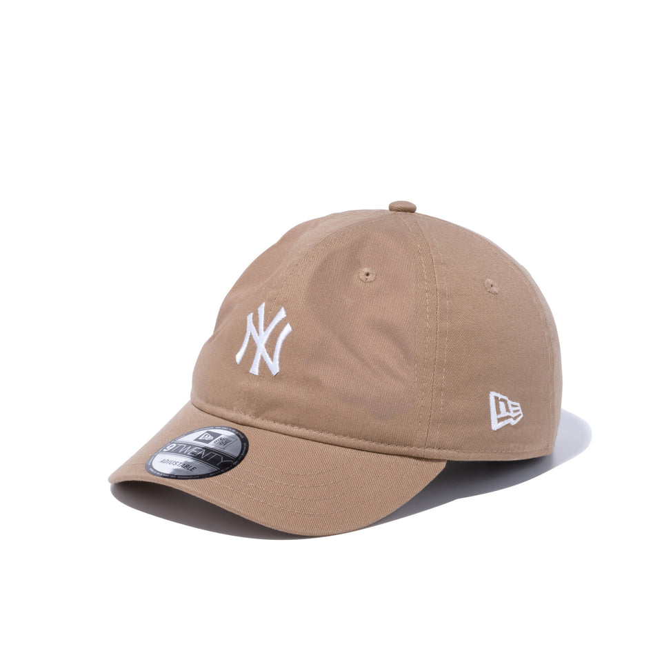 9TWENTY ショートバイザー ニューヨーク・ヤンキース ベーシックファブリックス ミニロゴ カーキ | NEW ERA ニューエラ公式オンラインストア