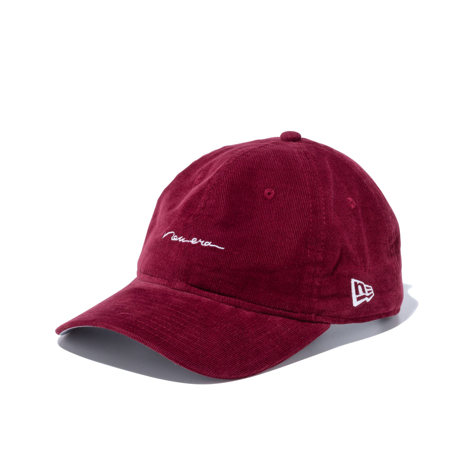 9TWENTY イージースナップ マイクロコーデュロイ newera バーガンディ グレーアンダーバイザー