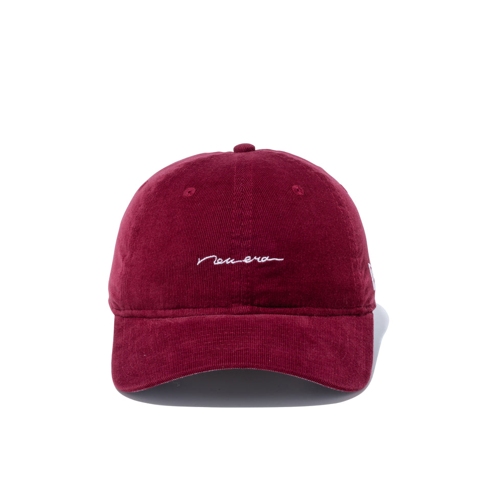9TWENTY イージースナップ マイクロコーデュロイ newera バーガンディ グレーアンダーバイザー