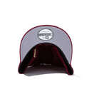 9TWENTY イージースナップ マイクロコーデュロイ newera バーガンディ グレーアンダーバイザー