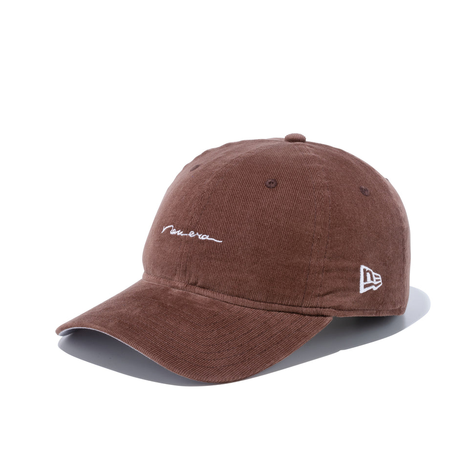 9TWENTY イージースナップ マイクロコーデュロイ newera ブラウン グレーアンダーバイザー