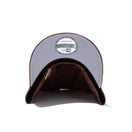 9TWENTY イージースナップ マイクロコーデュロイ newera ブラウン グレーアンダーバイザー