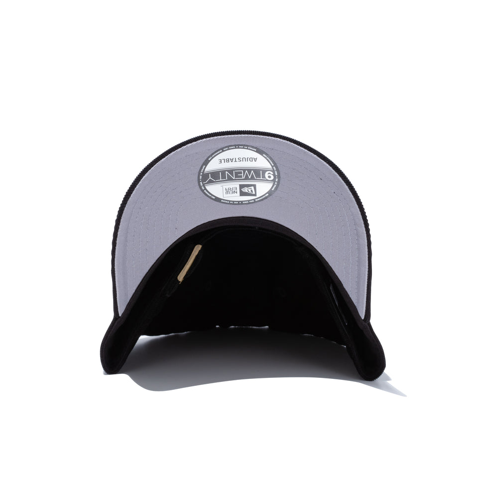 9TWENTY イージースナップ マイクロコーデュロイ newera ブラック グレーアンダーバイザー