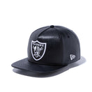 5-Panel Square Visor シンセティックレザー ラスベガス・レイダース ブラック