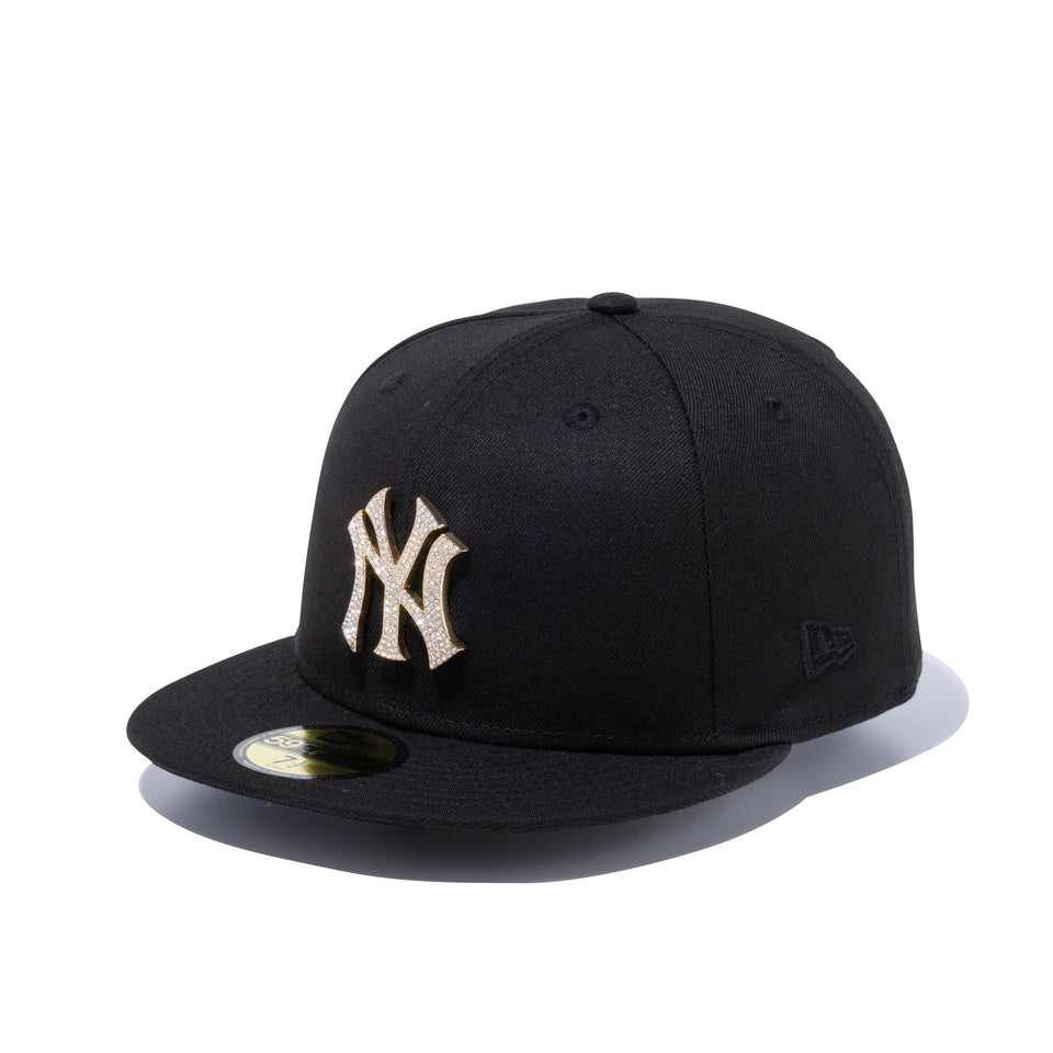 59FIFTY ラインストーンバッジ ニューヨーク・ヤンキース ブラック × ゴールド