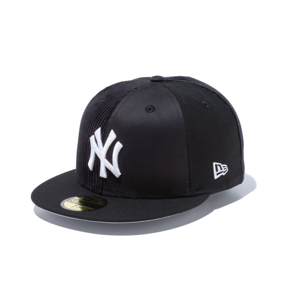 59FIFTY マルチファブリック ピンウィール ニューヨーク・ヤンキース ブラック グレーアンダーバイザー