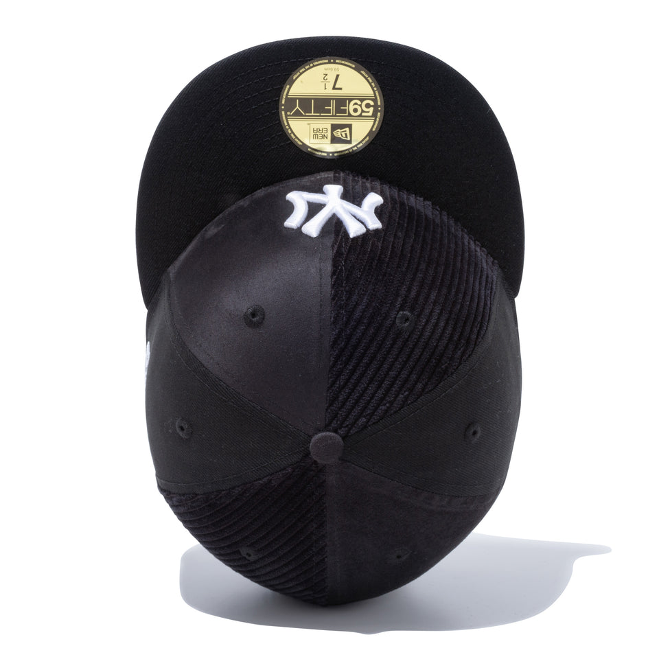 59FIFTY マルチファブリック ピンウィール ニューヨーク・ヤンキース ブラック グレーアンダーバイザー