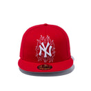 59FIFTY ニューヨーク・ヤンキース ステッチング ファイアーステッチ スカーレット グレーアンダーバイザー