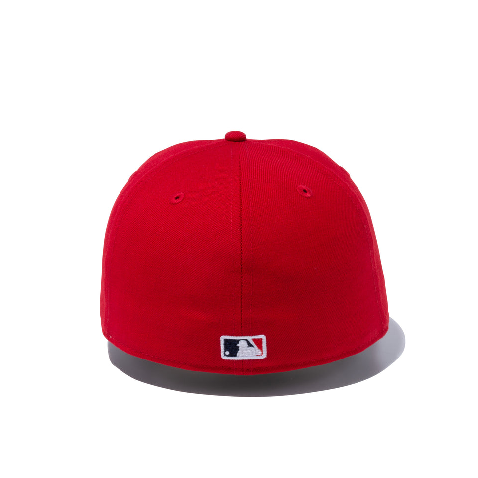 59FIFTY ニューヨーク・ヤンキース ステッチング ファイアーステッチ スカーレット グレーアンダーバイザー