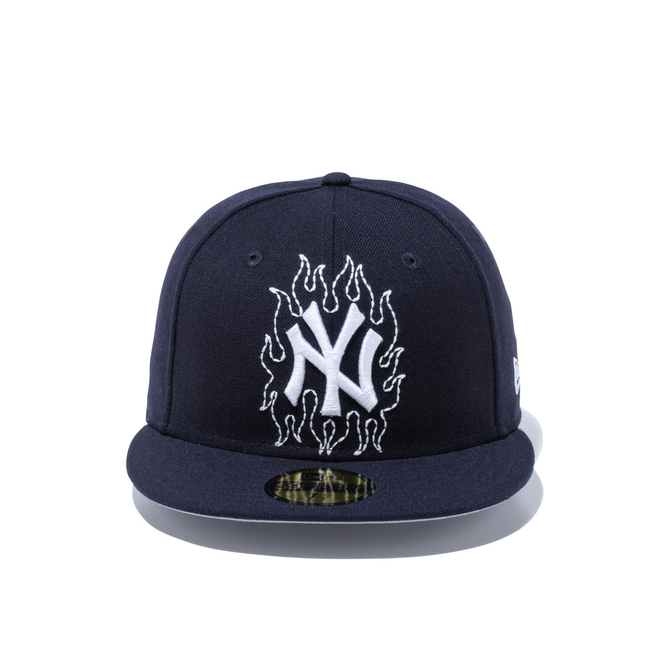 59FIFTY ニューヨーク・ヤンキース ステッチング ファイアーステッチ ネイビー グレーアンダーバイザー