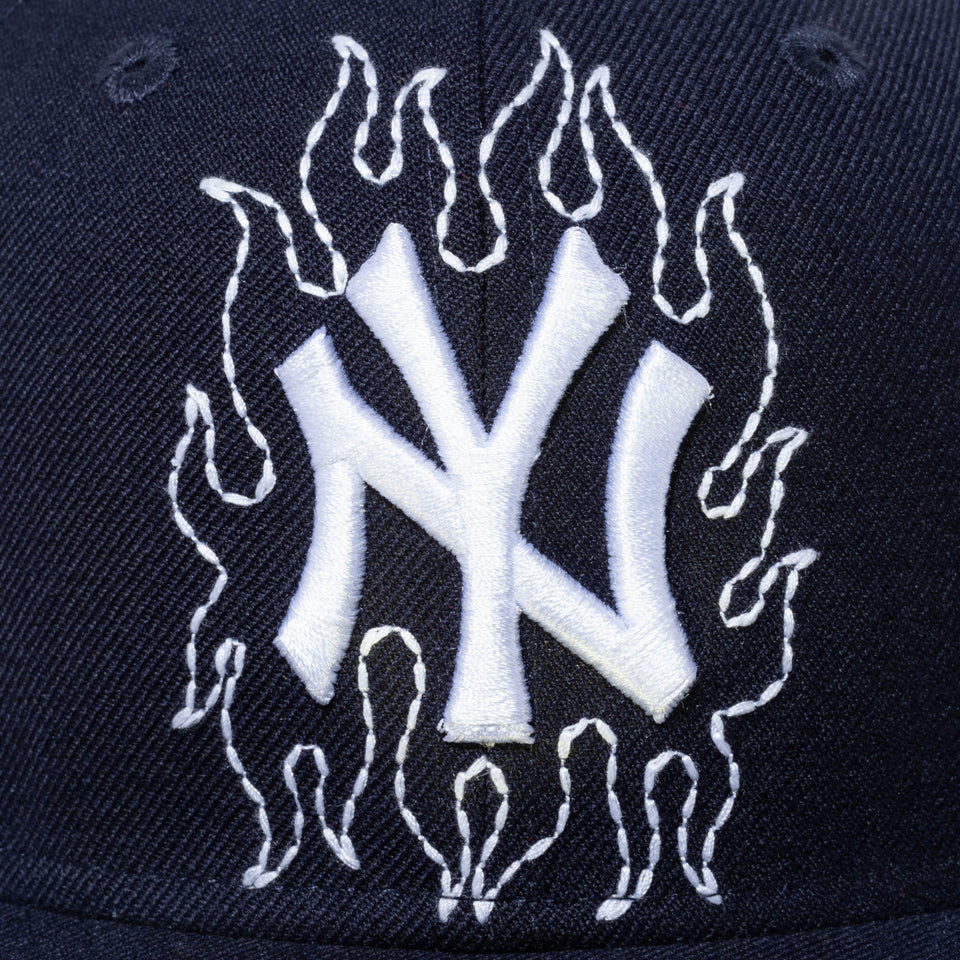 59FIFTY ニューヨーク・ヤンキース ステッチング ファイアーステッチ ネイビー グレーアンダーバイザー