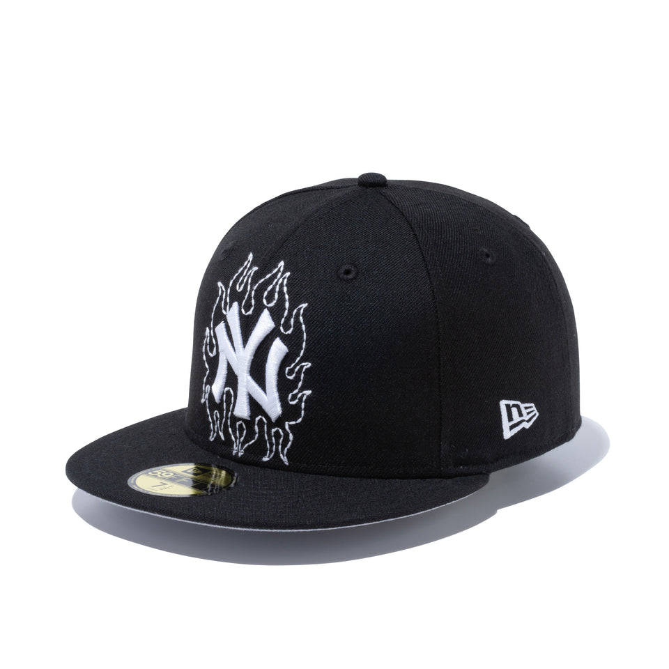 59FIFTY ニューヨーク・ヤンキース ステッチング ファイアーステッチ ブラック グレーアンダーバイザー | NEW ERA ニューエラ公式オンラインストア