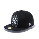 59FIFTY ニューヨーク・ヤンキース ステッチング ファイアーステッチ ブラック グレーアンダーバイザー | NEW ERA ニューエラ公式オンラインストア