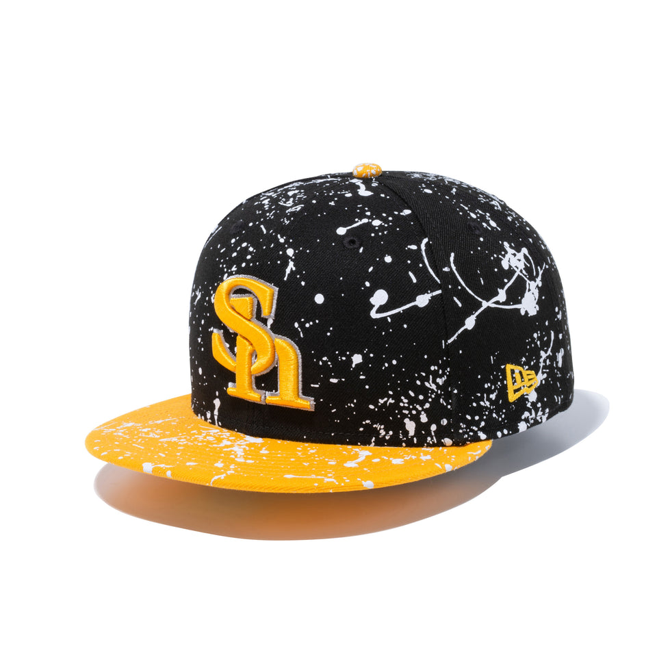 59FIFTY 福岡ソフトバンクホークス スプラッシュペイント ブラック Aゴールドバイザー | NEW ERA ニューエラ公式オンラインストア