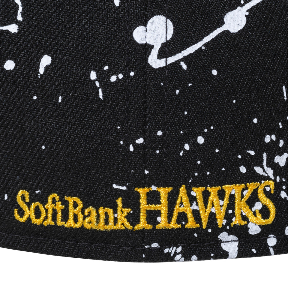 59FIFTY 福岡ソフトバンクホークス スプラッシュペイント ブラック Aゴールドバイザー