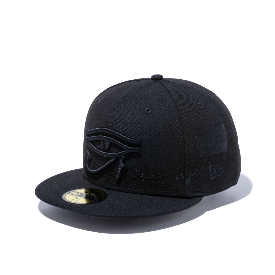 59FIFTY エジプト オールオーバーロゴ ブラック × ブラック