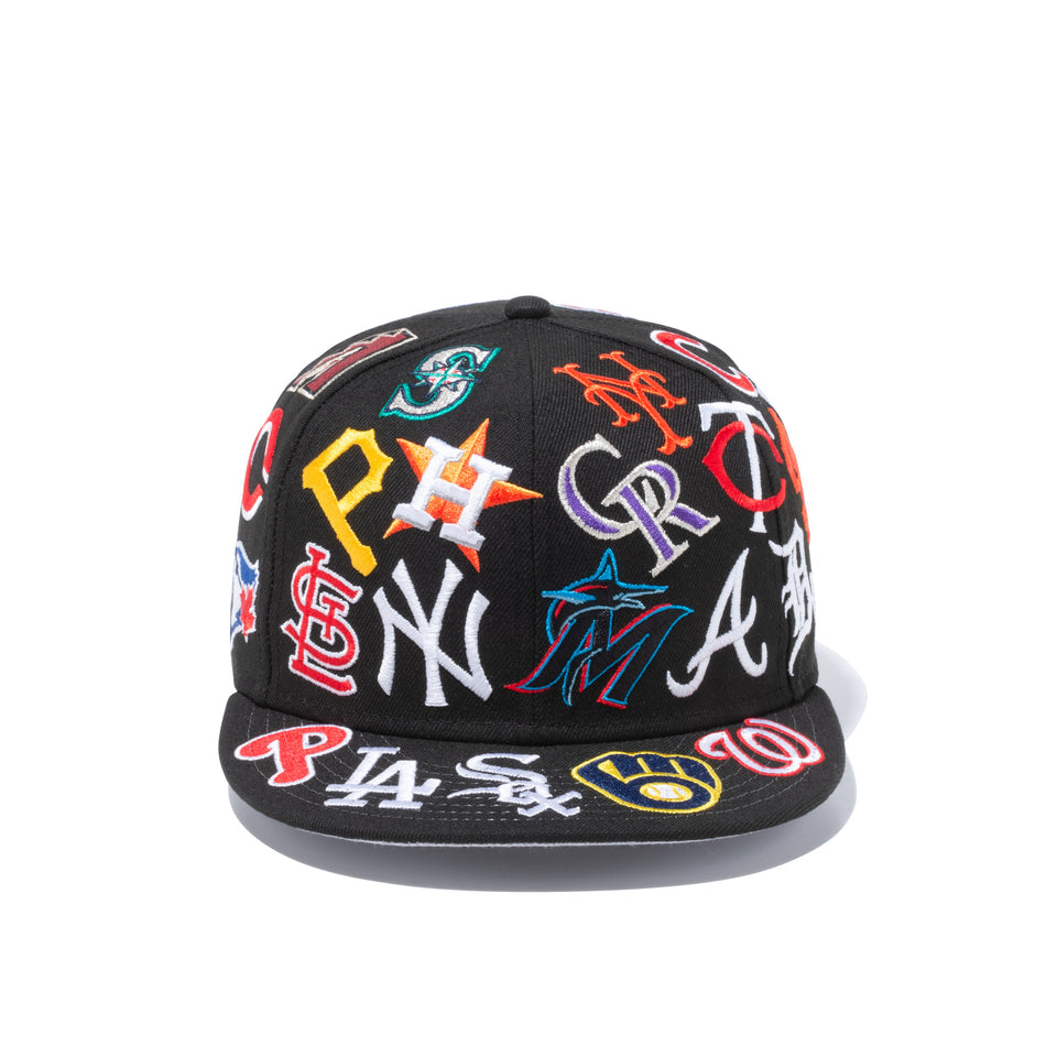9FIFTY チームロゴオールオーバー MLB ブラック