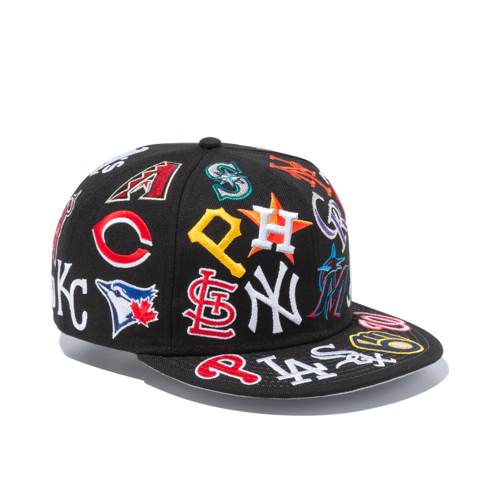 9FIFTY チームロゴオールオーバー MLB ブラック