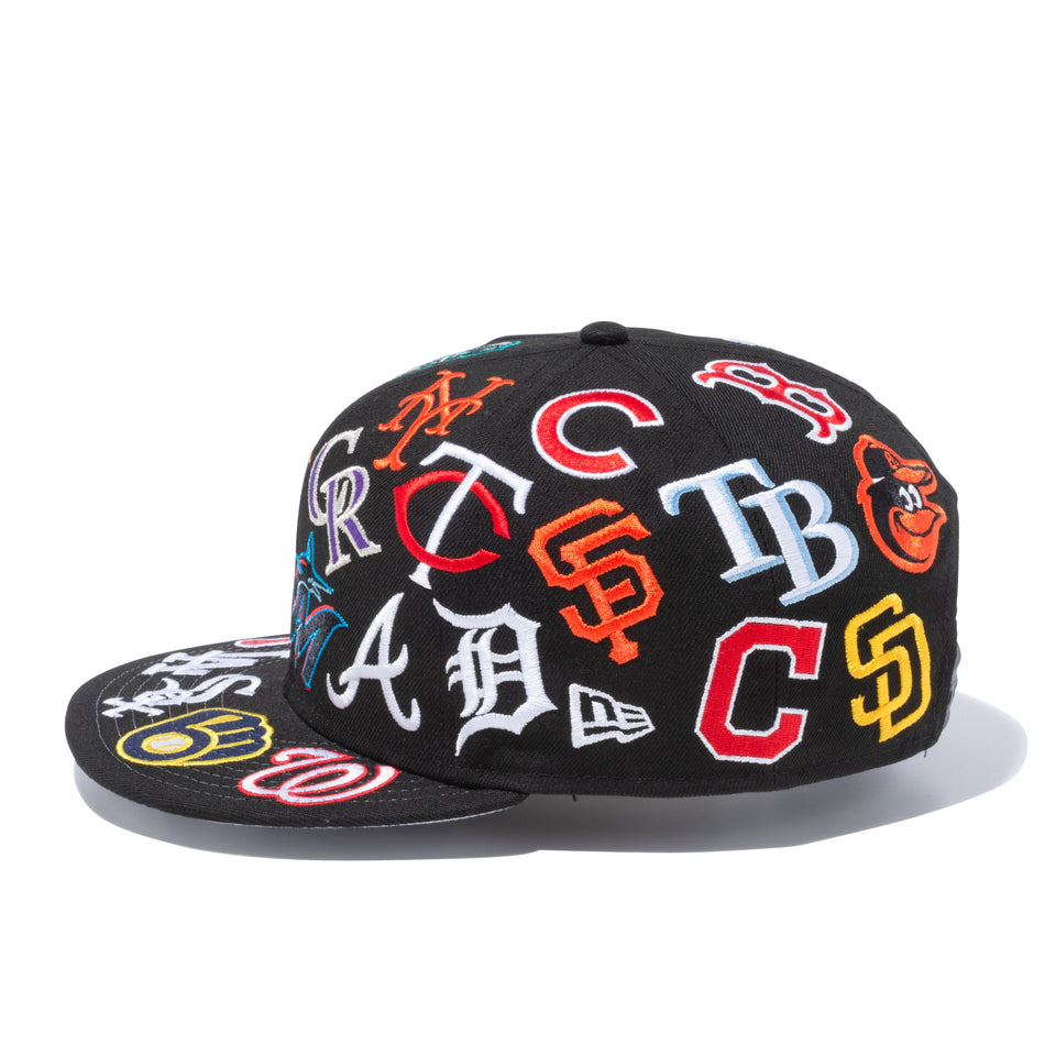 9FIFTY チームロゴオールオーバー MLB ブラック