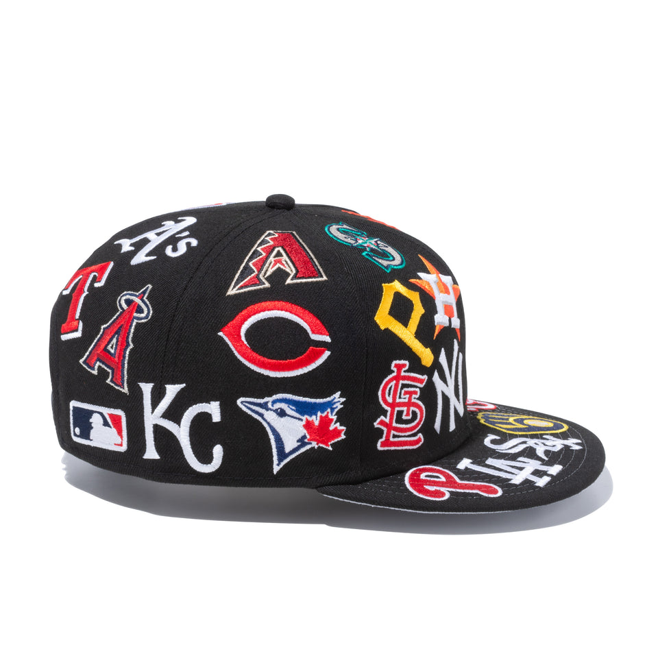 9FIFTY チームロゴオールオーバー MLB ブラック