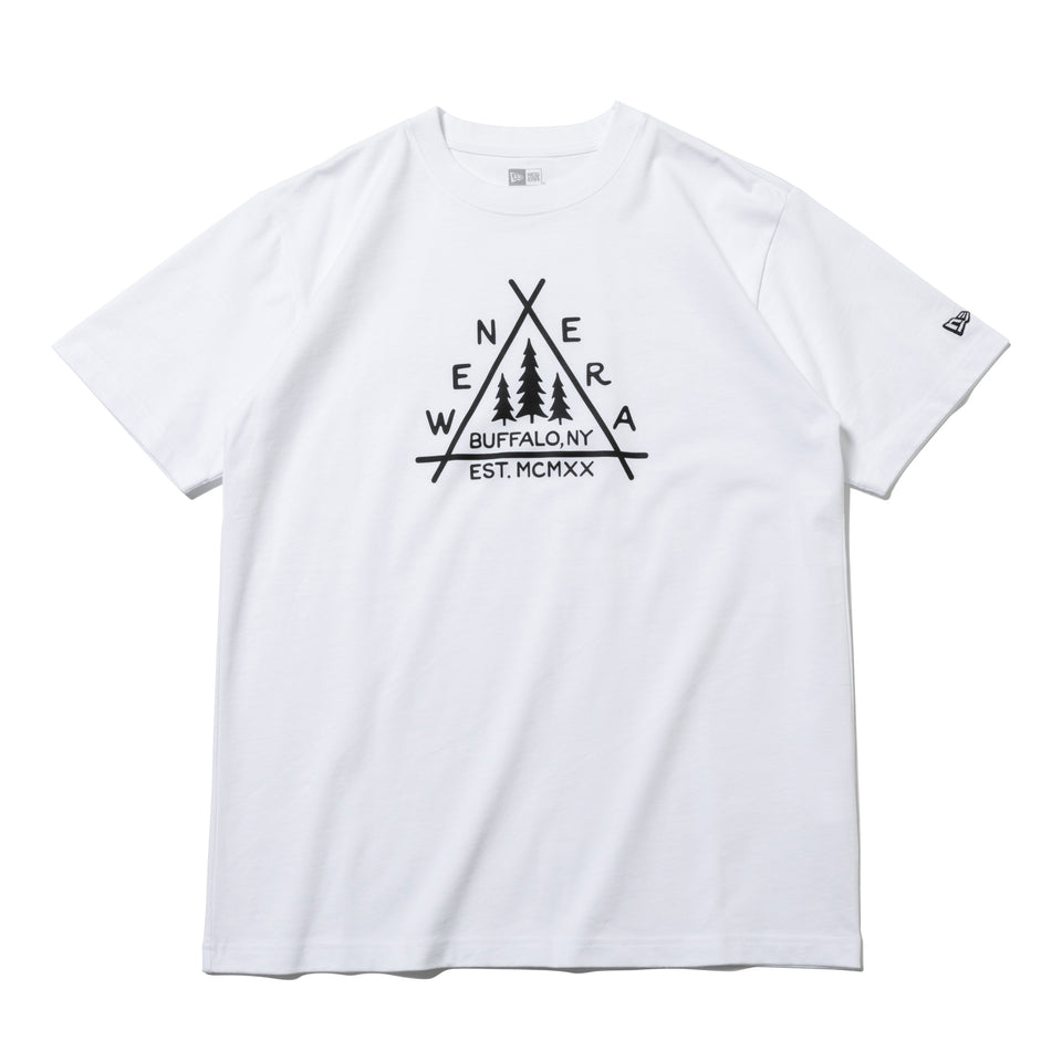 【ニューエラ アウトドア】 半袖 コットン Tシャツ トライアングルロゴ フォレスト ホワイト リラックスフィット | NEW ERA ニューエラ公式オンラインストア