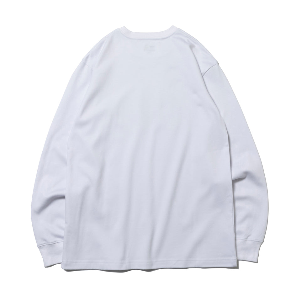 長袖 ウォーム Tシャツ キャンプサイト フラッグロゴ ホワイト  【ニューエラ アウトドア】