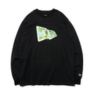 長袖 ウォーム Tシャツ キャンプサイト フラッグロゴ ブラック  【ニューエラ アウトドア】