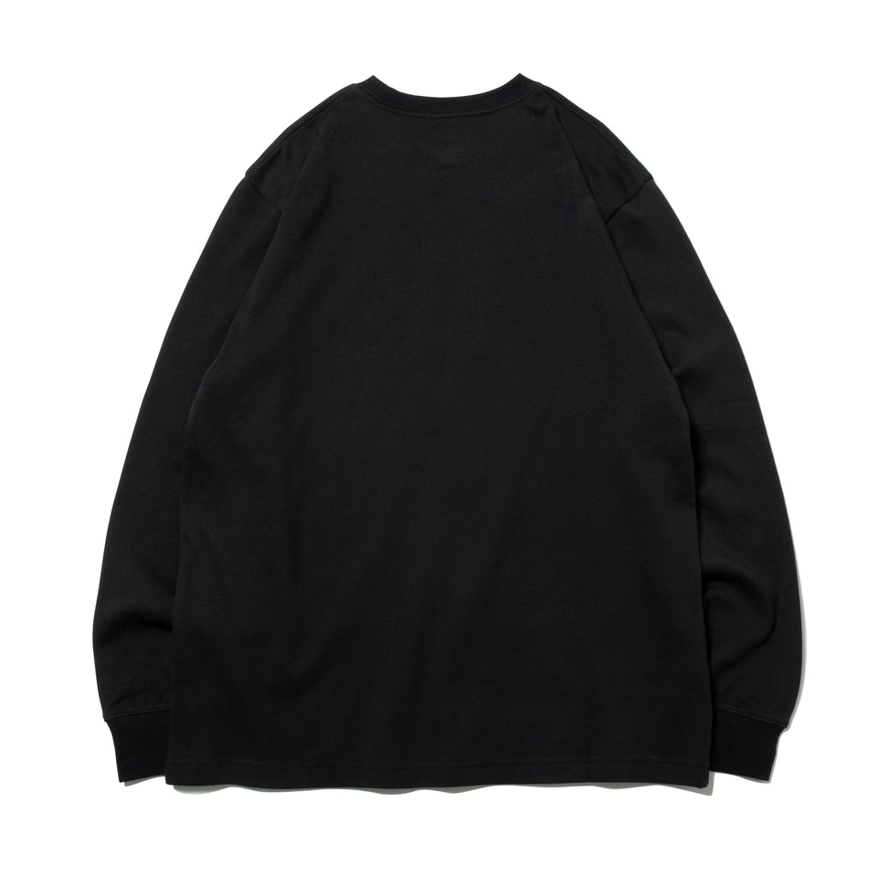 長袖 ウォーム Tシャツ キャンプサイト フラッグロゴ ブラック  【ニューエラ アウトドア】
