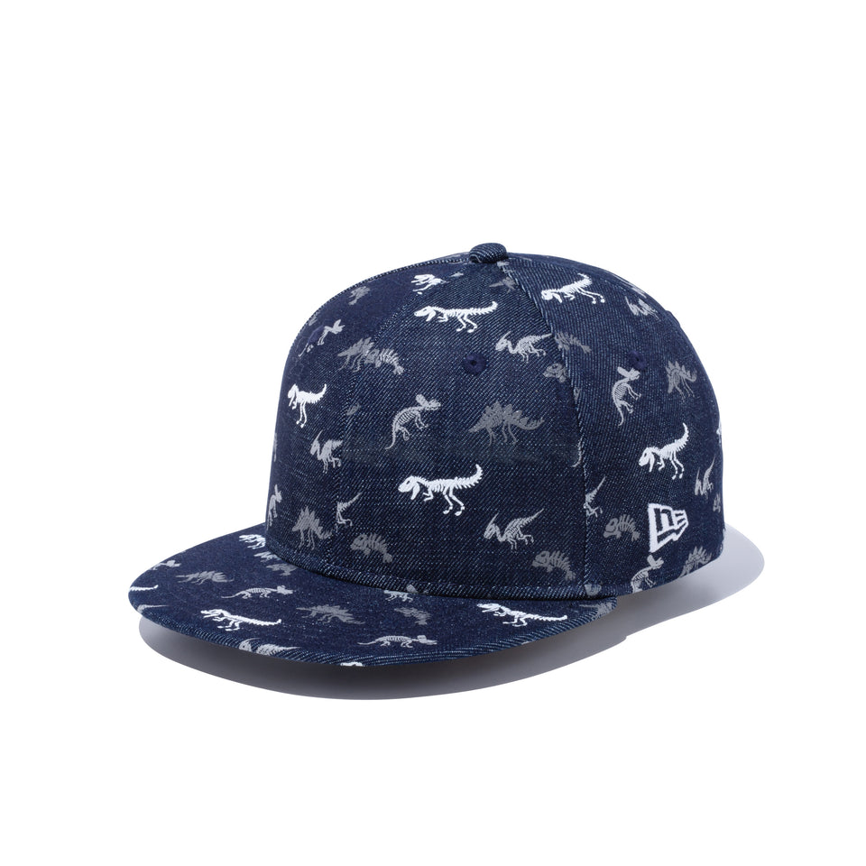 Youth 9FIFTY ダイナソー インディゴデニム オールオーバープリント
