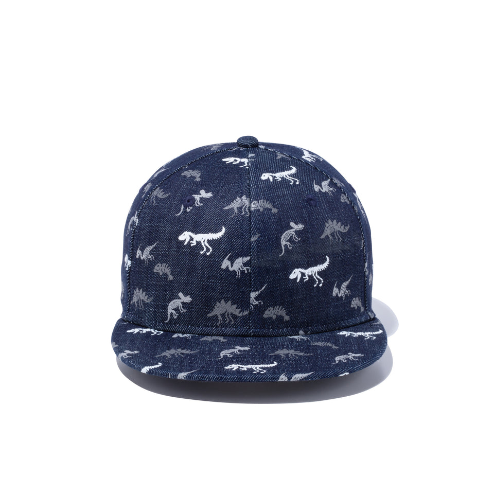 Youth 9FIFTY ダイナソー インディゴデニム オールオーバープリント