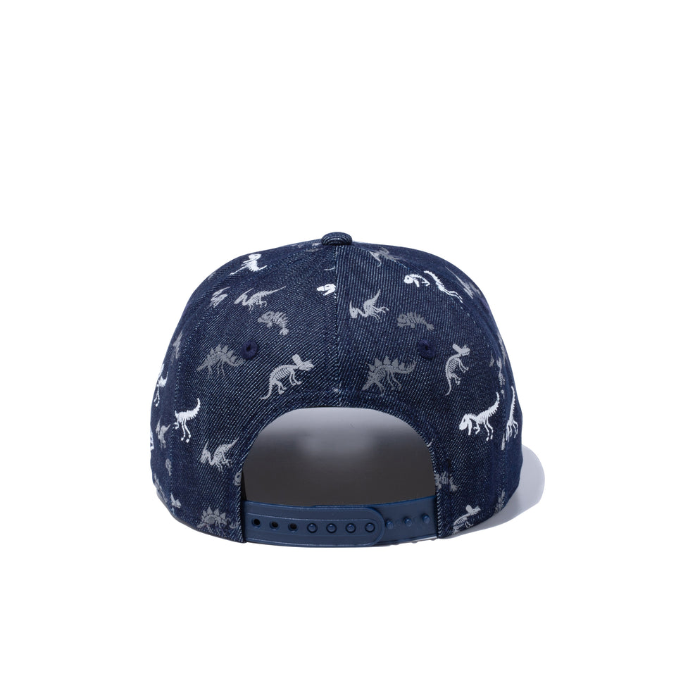 Youth 9FIFTY ダイナソー インディゴデニム オールオーバープリント
