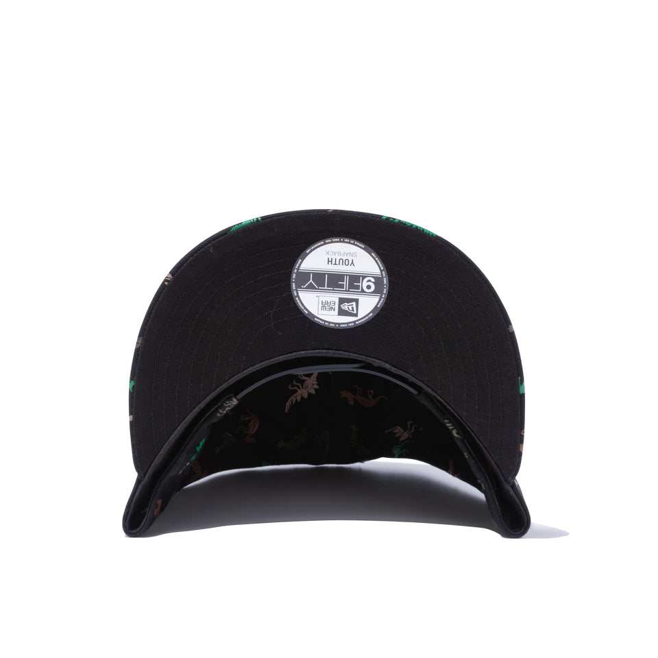 Youth 9FIFTY ダイナソー ブラック オールオーバープリント