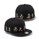 59FIFTY ディズニー ミッキーマウス ブラック オールオーバー  【ニューエラ アウトドア】