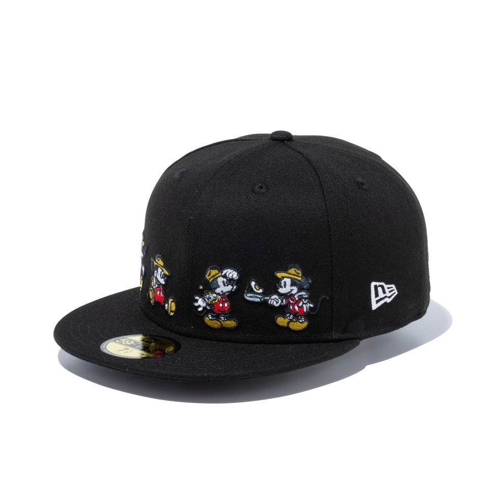 59FIFTY ディズニー ミッキーマウス ブラック オールオーバー  【ニューエラ アウトドア】