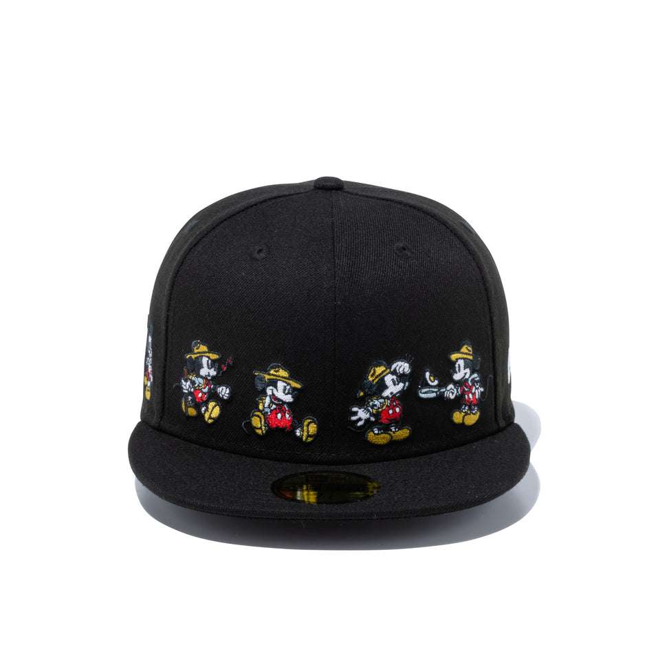 59FIFTY ディズニー ミッキーマウス ブラック オールオーバー  【ニューエラ アウトドア】
