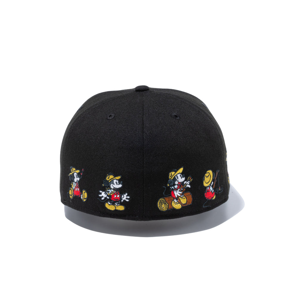59FIFTY ディズニー ミッキーマウス ブラック オールオーバー  【ニューエラ アウトドア】