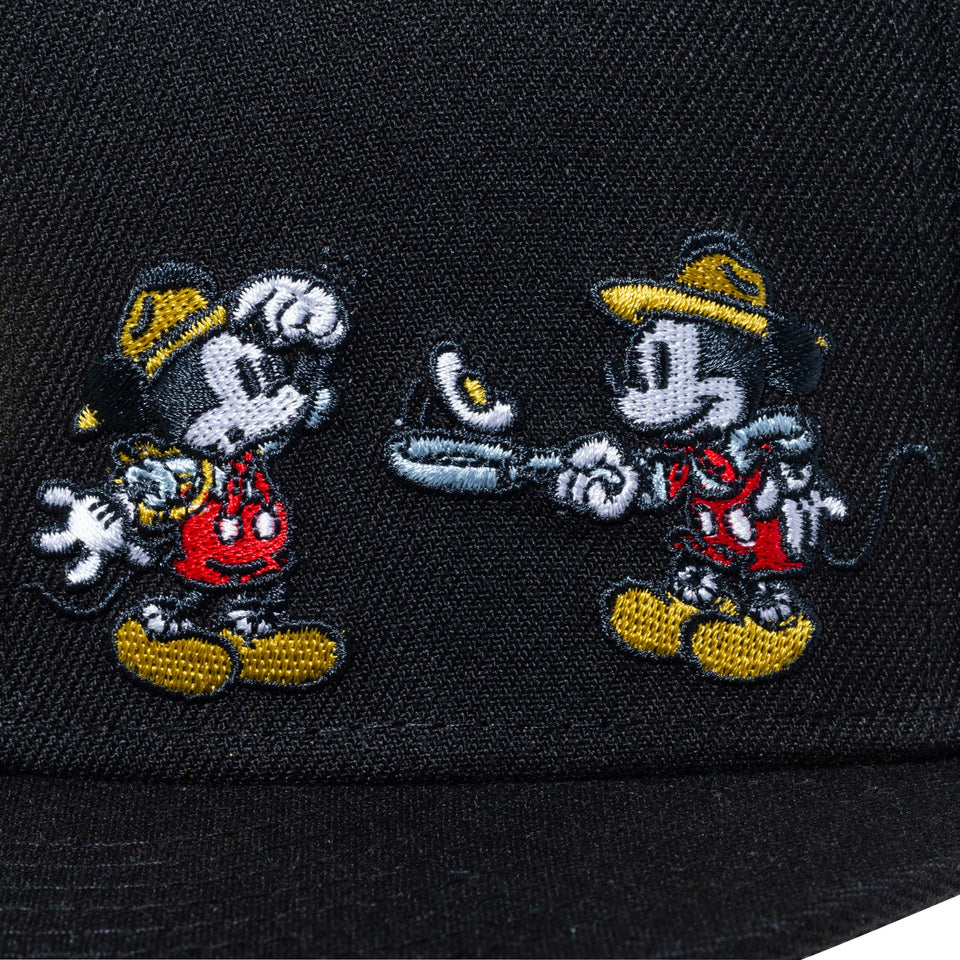 59FIFTY ディズニー ミッキーマウス ブラック オールオーバー  【ニューエラ アウトドア】