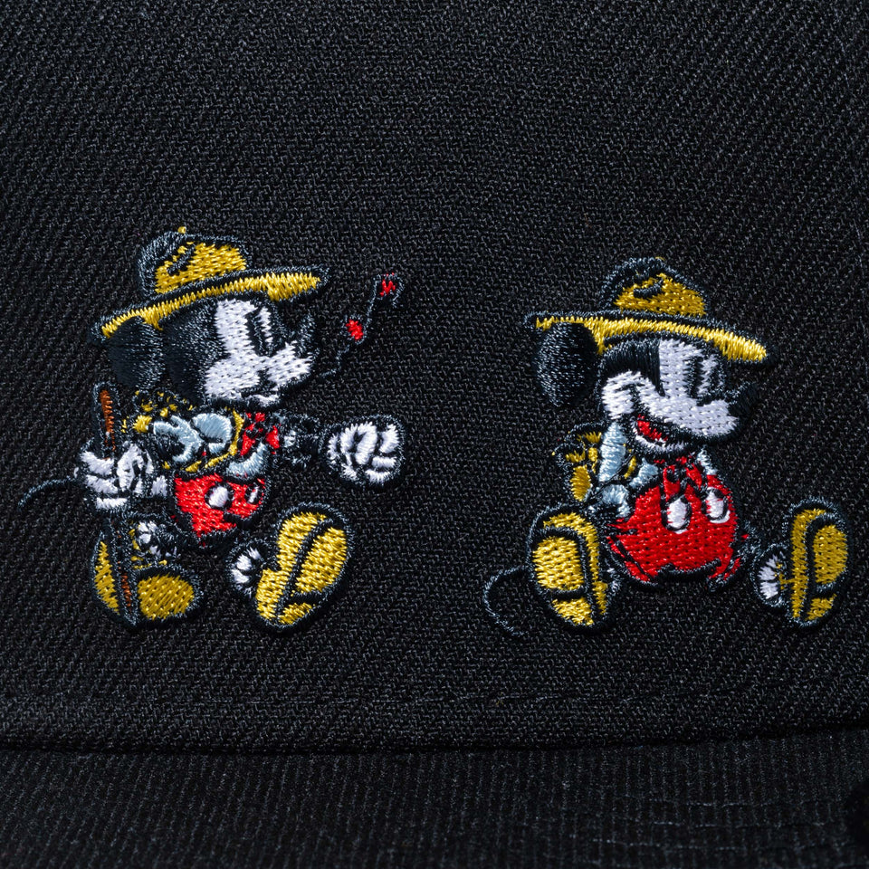 59FIFTY ディズニー ミッキーマウス ブラック オールオーバー  【ニューエラ アウトドア】