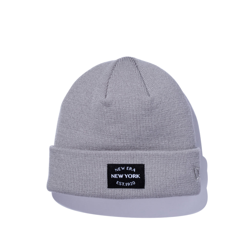 ベーシック カフニット ミッド New Era New York est 1920 ライトグレー