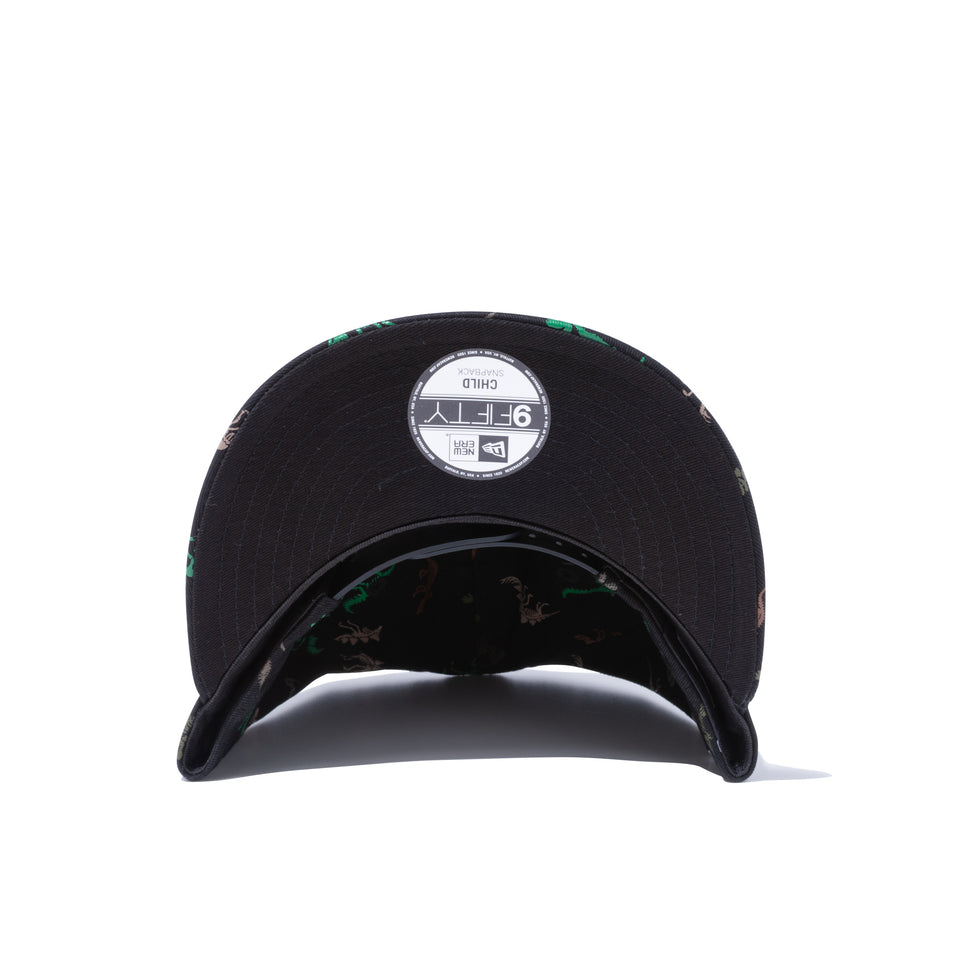 Child 9FIFTY ダイナソー ブラック オールオーバープリント