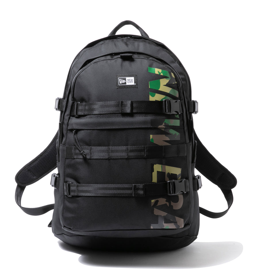 キャリアパック 35L プリントロゴ ブラック × ウッドランドカモ