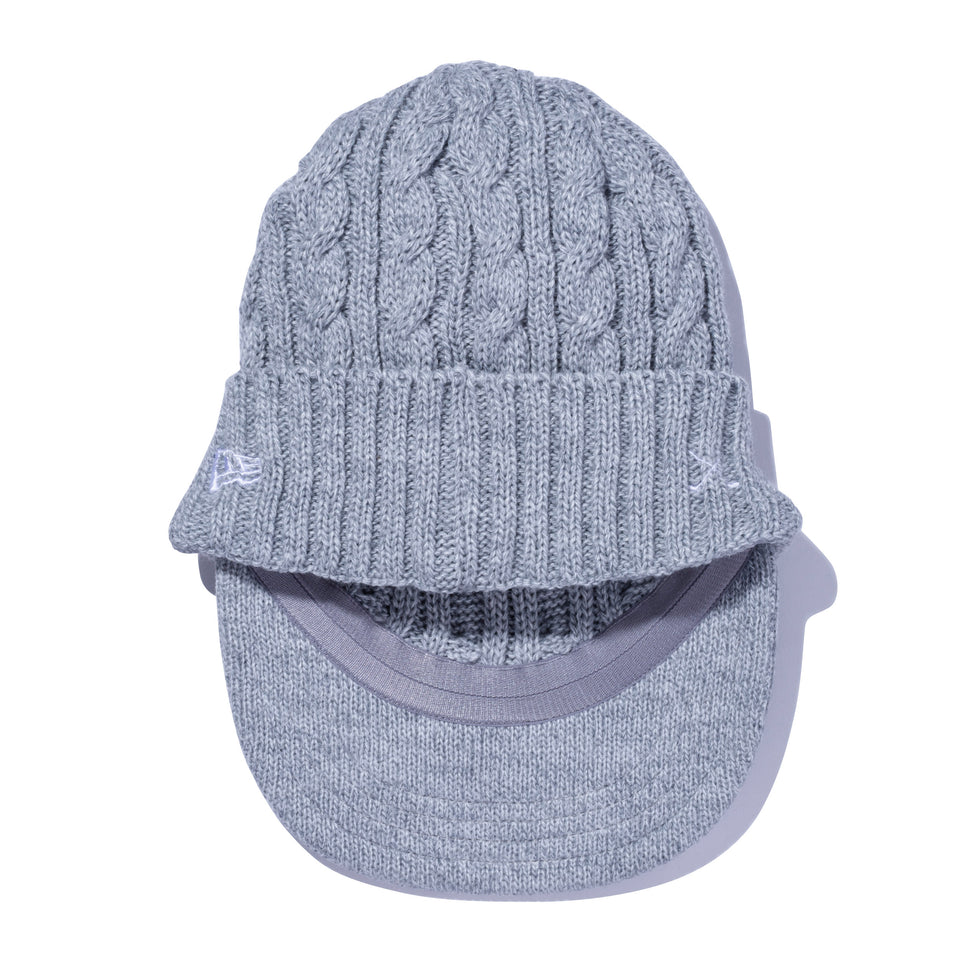 【ゴルフ】 WOMEN'S バイザーニット ハンドリトゥンロゴ グレー杢