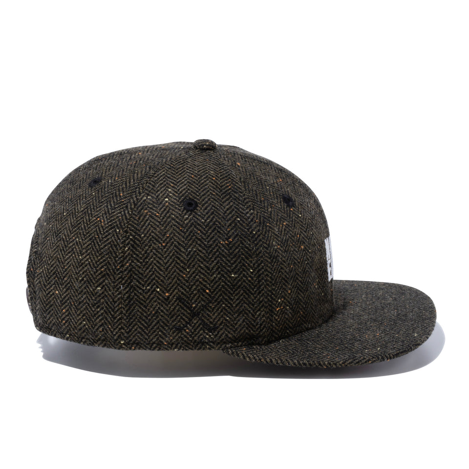 【ゴルフ】 9FIFTY Original Fit ネップツイード スクエアニューエラ カーキヘリンボーン