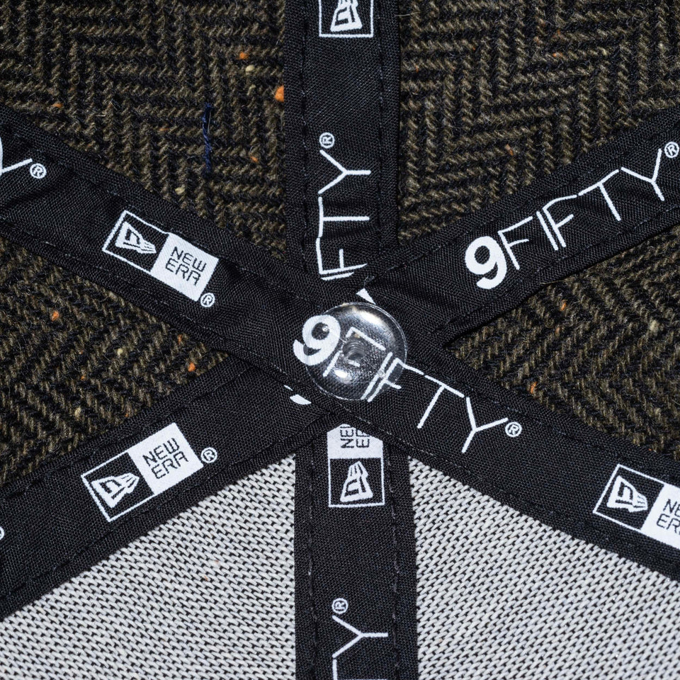 【ゴルフ】 9FIFTY Original Fit ネップツイード スクエアニューエラ カーキヘリンボーン