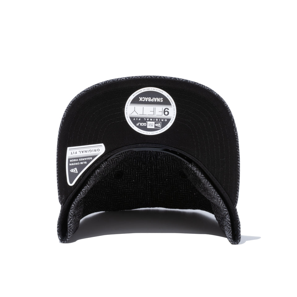 【ゴルフ】 9FIFTY Original Fit ネップツイード スクエアニューエラ ブラックヘリンボーン