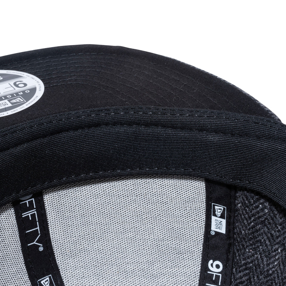 【ゴルフ】 9FIFTY Original Fit ネップツイード スクエアニューエラ ブラックヘリンボーン
